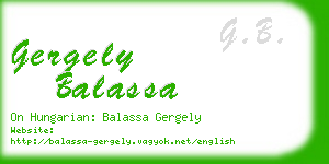 gergely balassa business card